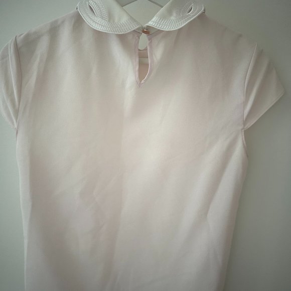 COPY - TED BAKER - Light Pink scalloped collar blouse top in TB Size 0 - Picture 3 of 3